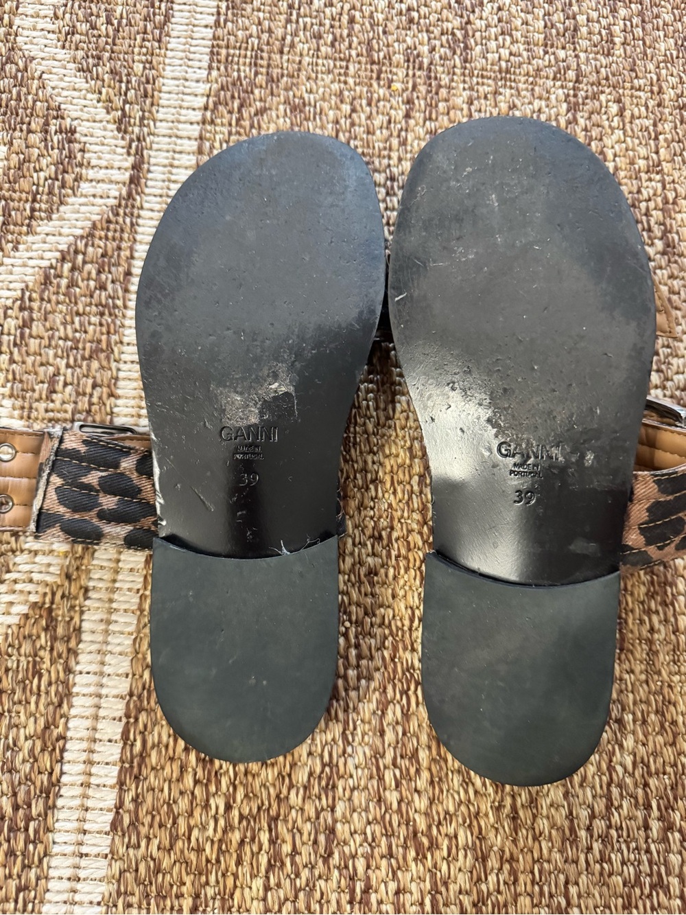 GANNI Leopard Print Buckle Sandals - size 39 - Picture 7 of 7